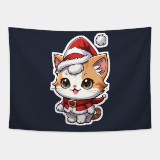Cat Christmas Tapestry