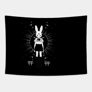 Witch Bunny girl colegial art Tapestry