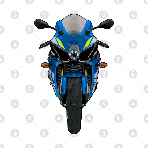 Blue GSX R1000 Illustration by KAM Std