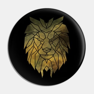 Lion Poly Gold Pin