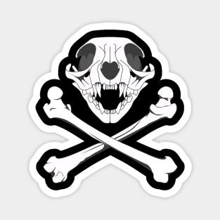 Skull and Bones Cat Magnet