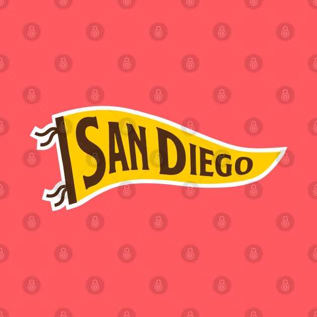 San Diego Pennant - Brown by KFig21