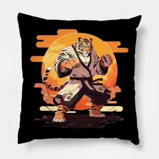 karate tiger Pillow