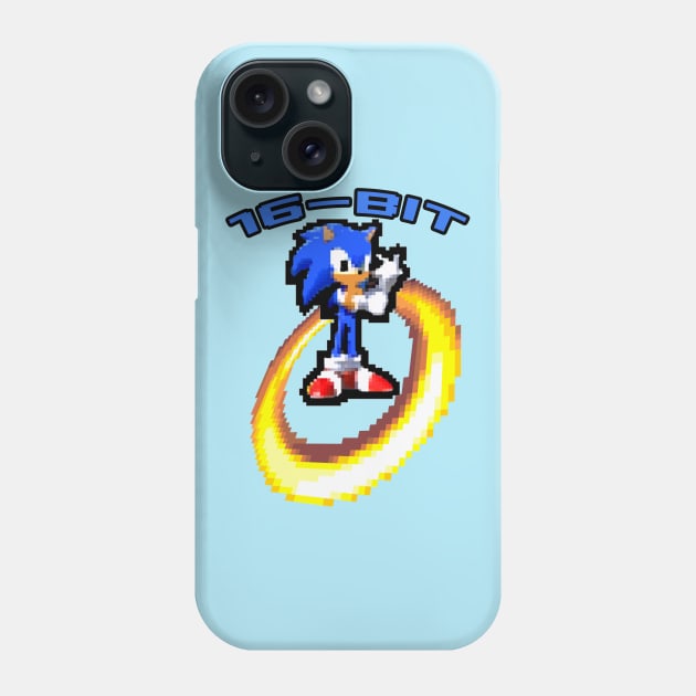 16 Bit Retro - Sonic The Hedgehog Phone Case by By Diane Maclaine