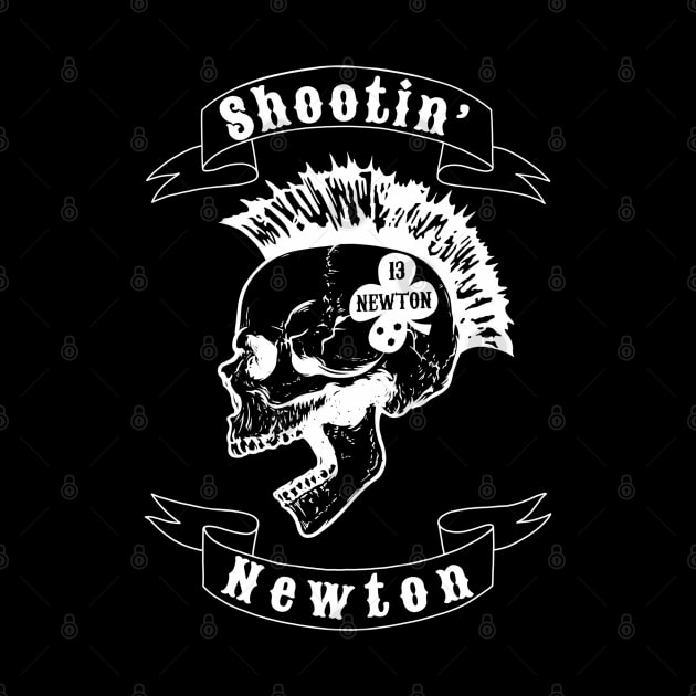 Shootin’ Newton (White Skull) by knightwatchpublishing