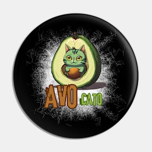 Avocato funny cat design Pin