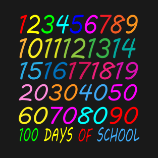 100th Day of School Teacher Kids 100 Days Math Numbers T-Shirt