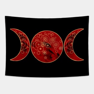 Triple Blood Moon Tapestry