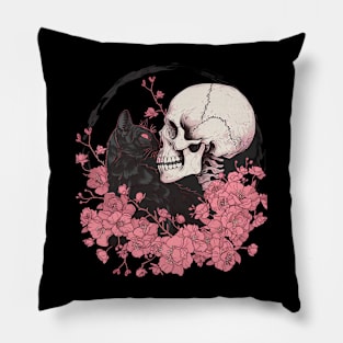 Cat Skull Jewelry Pillow