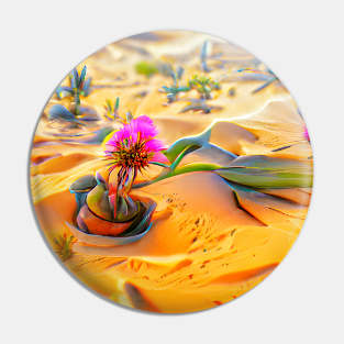 Flowers in Desert Art Pin