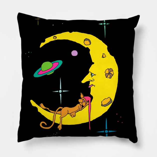 Cat Sleeping on the Moon Pillow by Turnersartandcrafts