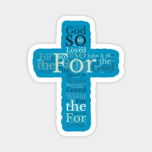 Easter cross, word cloud Magnet