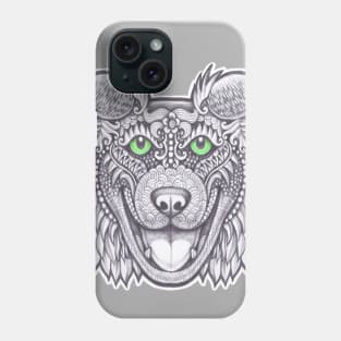 Cute dog with ornament decoration Phone Case