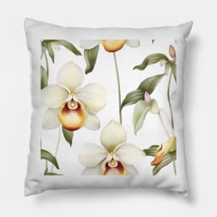 Watercolor Orchid Pattern 17 Pillow