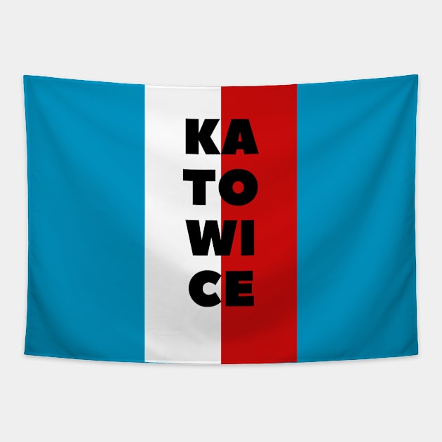 Katowice City in Polish Flag Vertical Tapestry by aybe7elf