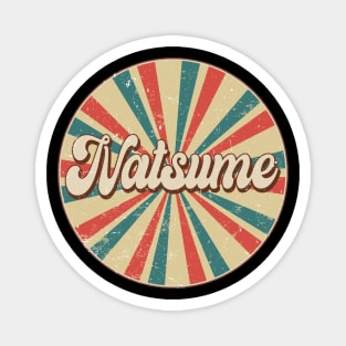 Circle Design Natsume Proud Name Birthday Anime Magnet