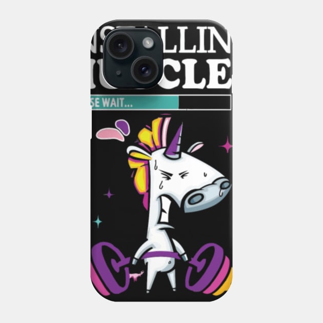 Unicorn Installing muscles please wait Phone Case by Kink4on