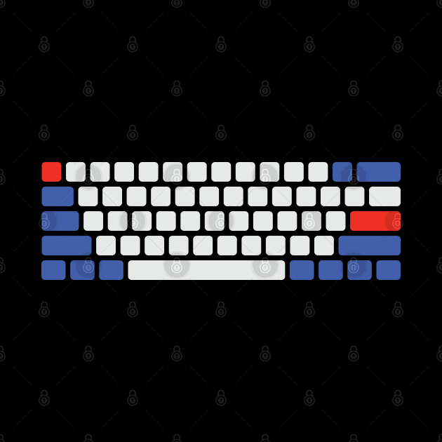 Mechanical Keyboard Blue White Blue by stuffbyjlim