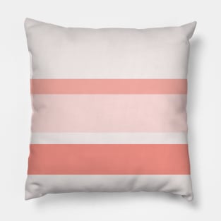 An admirable jumble of Isabelline, Light Pink, Melon and Vivid Tangerine stripes. Pillow