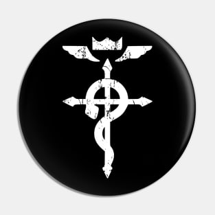 Flamel white symbol Pin