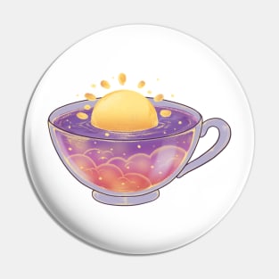 Peaceful sunrise cup of tea Pin