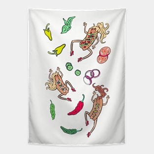 Hot dog party babes Tapestry