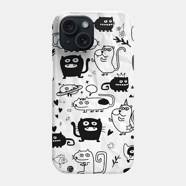 Kitty Cats Phone Case by Red Rov