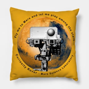 Curiosity Rover - Fly me to Mars Pillow