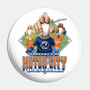 Knucklehead for Motor City Baseball Pin