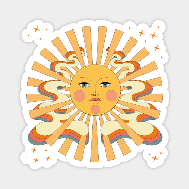 Sun Flow #2 Magnet by Inktally