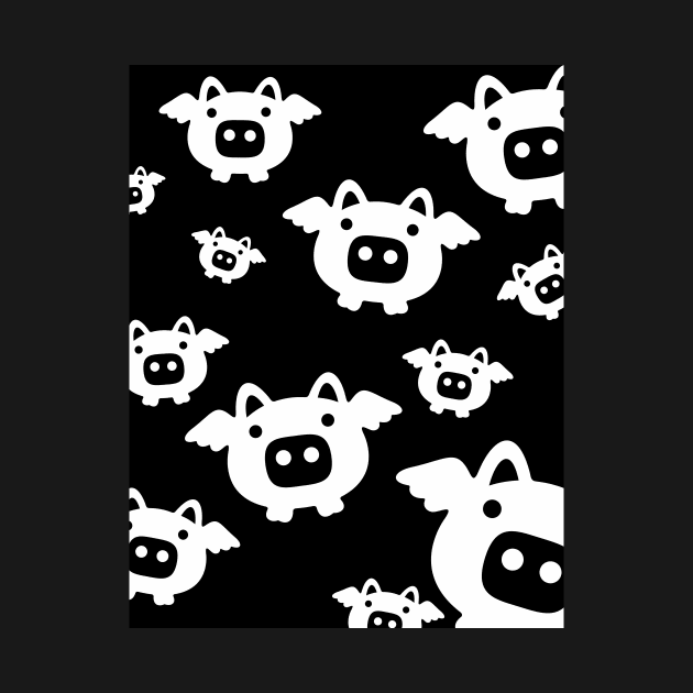 Pig White Pattern by XOOXOO