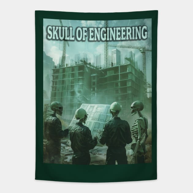 Skull of Engineering Tapestry by Dec69 Studio