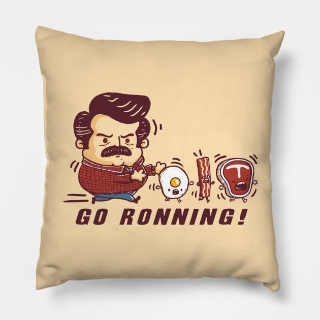 Go Ronning! Pillow by Walmazan