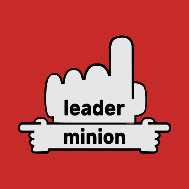 Hands Pointing - Text Art - Leader & Minion by fakelarry