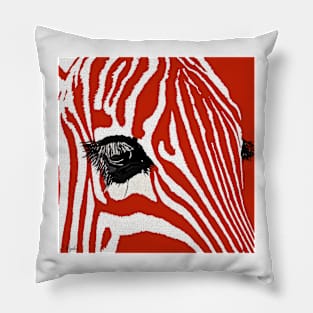 Zebra Red Pillow