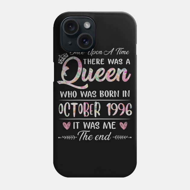 Girls 24th Birthday Queen October 1996 24 Years Old Phone Case by daylightpombo3