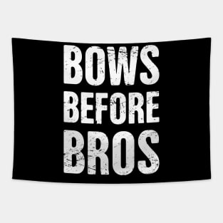 Bows Before Bros | Funny Cheerleader Design Tapestry