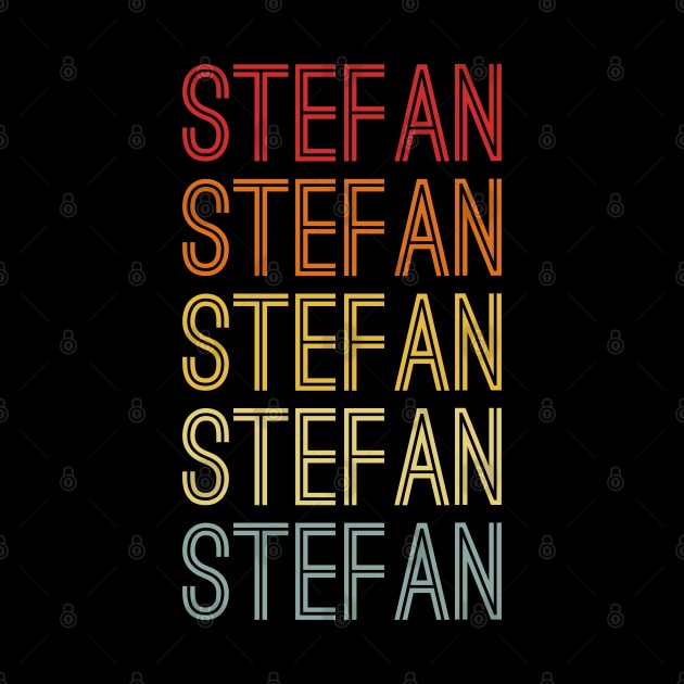 Stefan Name Vintage Retro Pattern by CoolDesignsDz