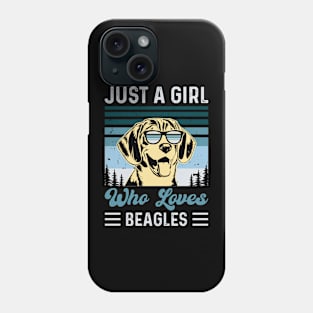 Just A Girl Who Loves Beagles T shirt For Women T-Shirt Phone Case