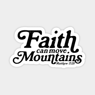 Faith Can Move Mountains Matthew 17:20 Retro Verse Magnet