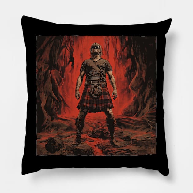 Piper's Pit Inferno - Doré Series Pillow by Jumping the Guardrail