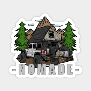 White Jeep Wrangler Nomade Magnet