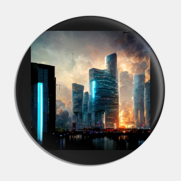 Future Cities Series Pin by VISIONARTIST