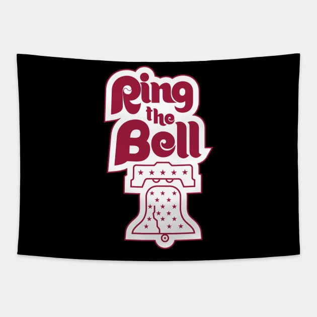 Philly Ring The Bell Philadelphia Baseball Christmas Vintage Tapestry by kim.id