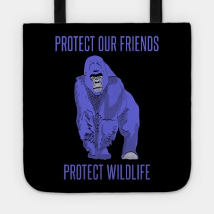 blue gorilla - protect our friends Tote