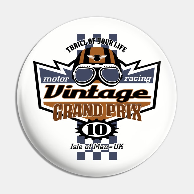 Vintage Grand Prix Pin by DesignWise