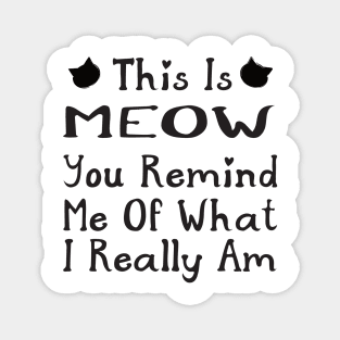 Funny Cat This is Meow You Remind Me Magnet