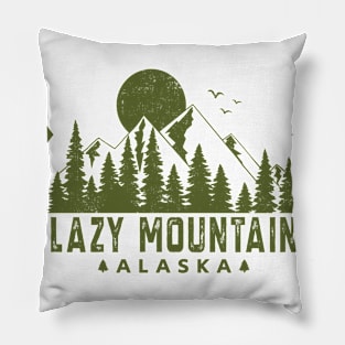 Lazy Mountain Alaska Mountain Souvenir Pillow