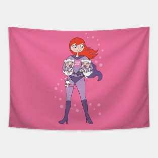 Supermom twins - red hair Tapestry