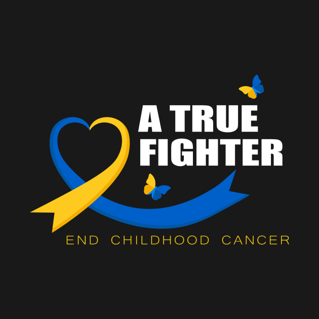 A True Fighter Childhood Cancer Awareness by Sunoria